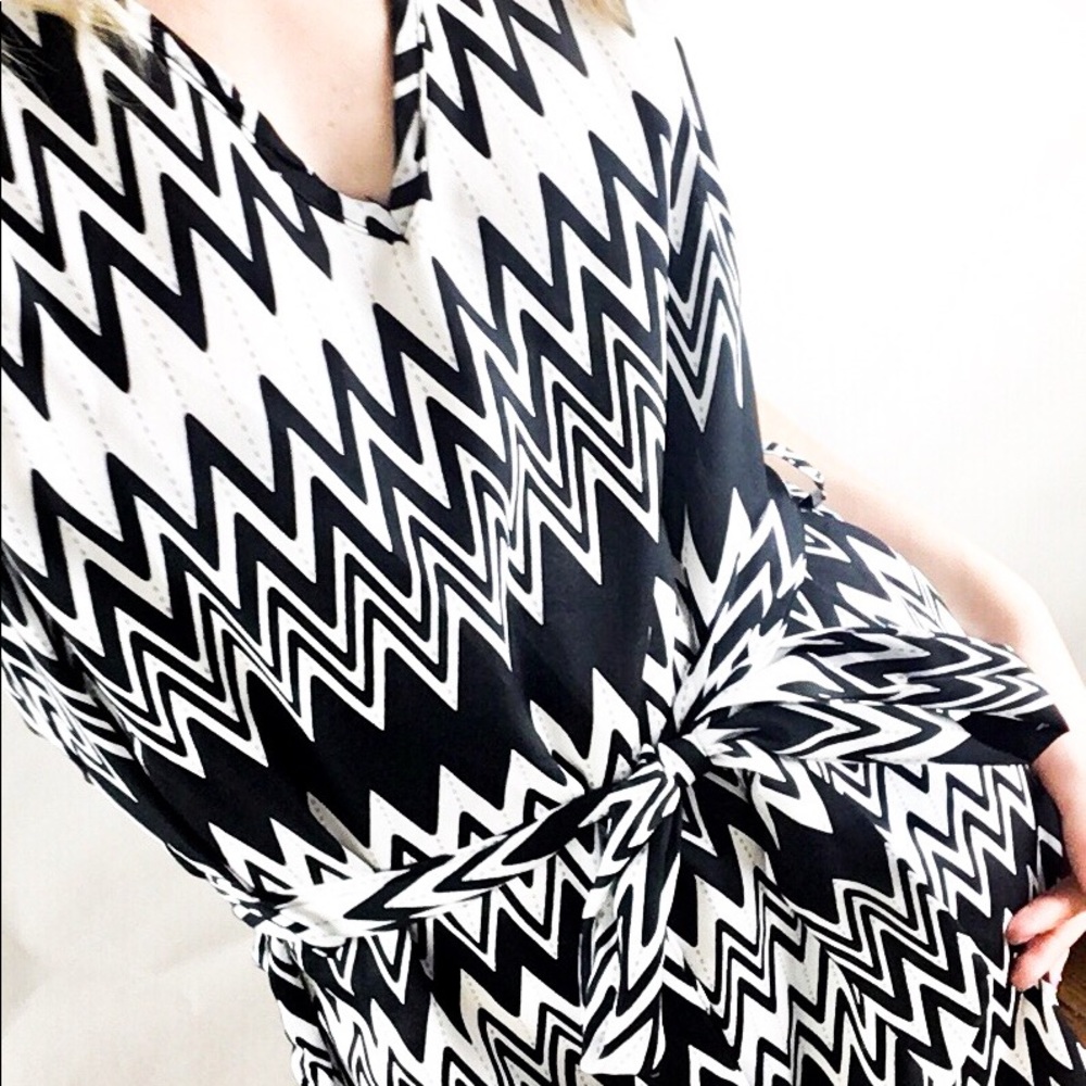 B&W Sleeveless Top